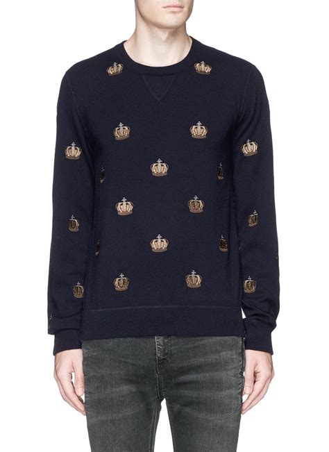 dolce gabbana crown sweatshirt|dolce and gabbana cashmere sweater.